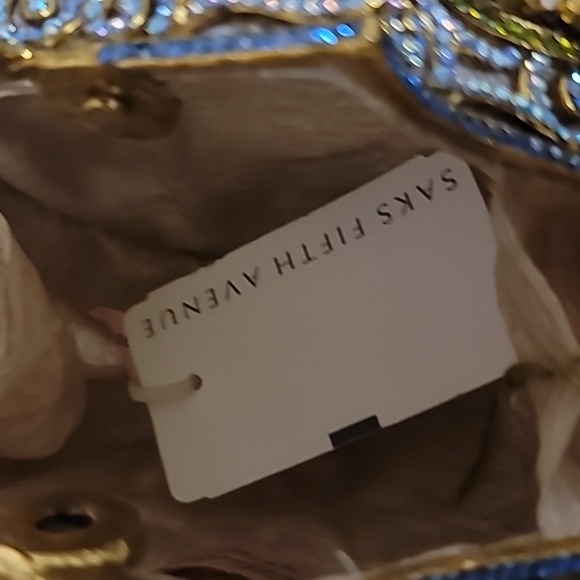 EDIDI 💯 AUTHENTHIC VINTAGE EVENING BAG MULTI COLOR CRYSTALS PRE-OWNED NWT - Picture 10 of 16